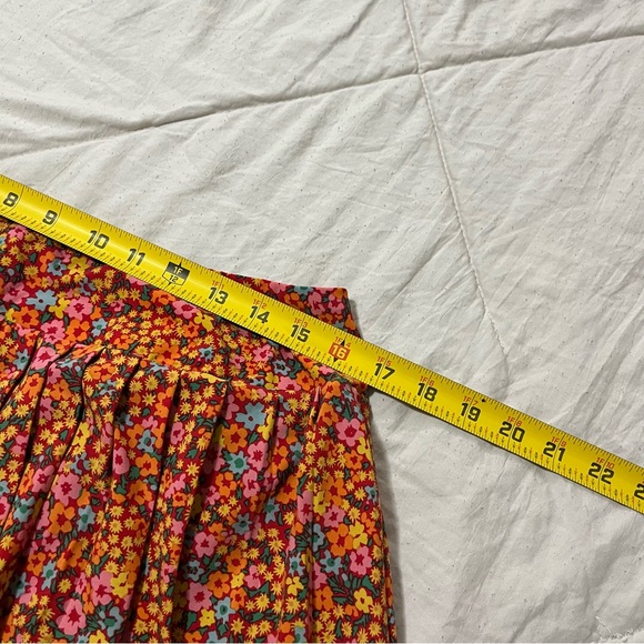 Toad & Co Women’s A-line pleated Athletic Mini Skort Skirt Floral Print size L - Picture 4 of 7